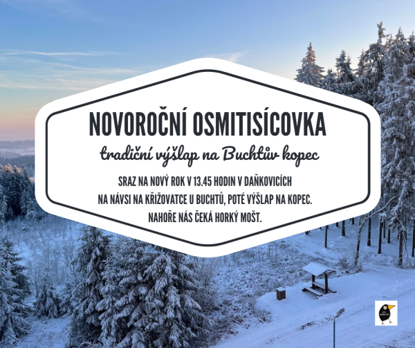 Novoroční osmitisícovka - Sraz na Nový rok v 13.45 hodin na návsi v Daňkovicích